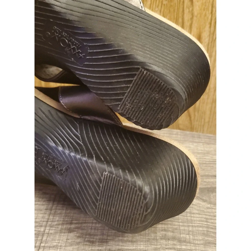 Axxiom Arika Bedazzled Wedge Sandals Women's Size 8.5 Gray‎